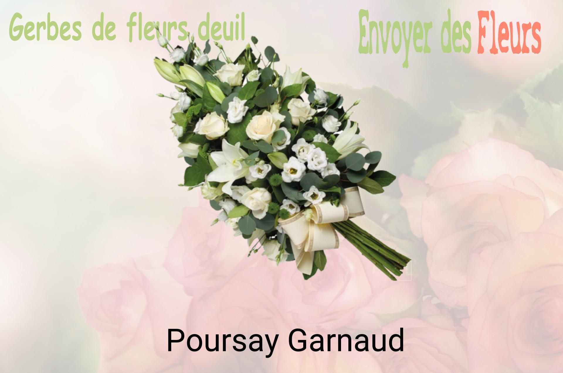 Gerbe de fleurs de deuil livrée à Poursay-Garnaud